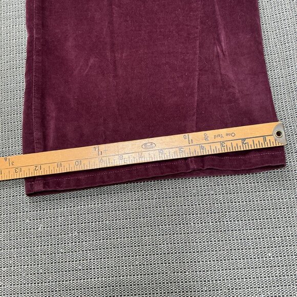 Time And Tru Womens Size 20 Burgundy Wine Velvet Wide Leg Pants - Picture 9 of 12